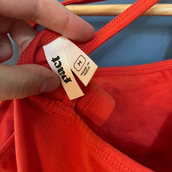 Pact Spaghetti Strap Organic Cotton Fit Flare Dress - Picture 3 of 8